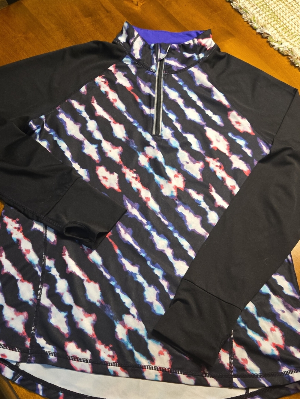 Quarter-Zip Pullover with Abstract Tie-Dye Print & Matching Tank!